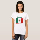メキシコの旗+地図+テキストTシャツ Tシャツ (正面フル)