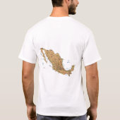 メキシコの旗+地図+テキストTシャツ Tシャツ (裏面)
