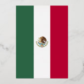 メキシコの旗 箔招待状 (正面)