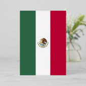 メキシコの旗 箔招待状 (立ち正面)