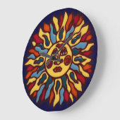 メキシコの日時計 ラージ壁時計 (傾斜)