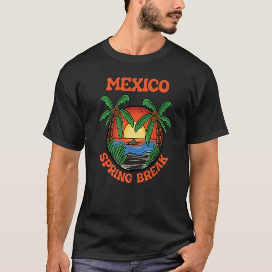 メキシコの春休み 学校の休暇 ビーチ旅行 コレクション Tシャツ (正面)