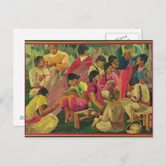 メキシコの村の風景 ポストカード (正面/裏面)