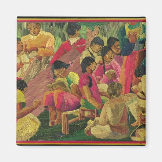 メキシコの村の風景 マグネット (正面)