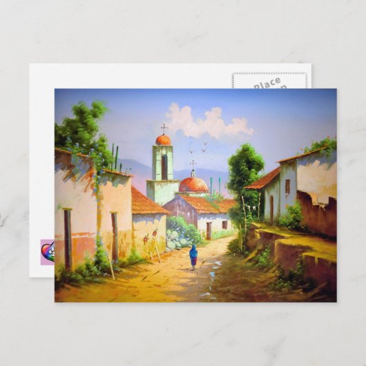 メキシコの村エル・キレイテ葉書 ポストカード (正面/裏面)