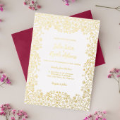 メキシコの植物低木の結婚葉 箔招待状