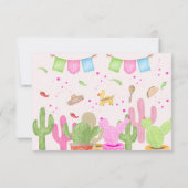 メキシコの楽しいフィエスタの子供の誕生日について話そう サンキューカード (裏面)