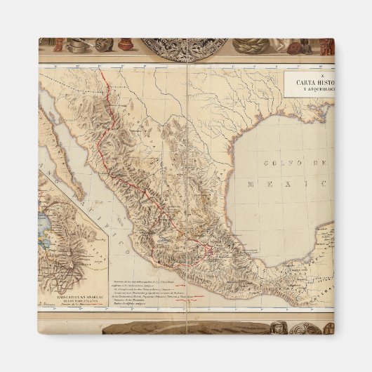 メキシコの歴史と建築 マグネット (正面)