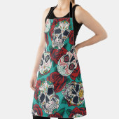 メキシコの死の日：ヴィンテージカラベラス エプロン (インサイチュ)