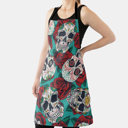 メキシコの死の日：ヴィンテージカラベラス エプロン (インサイチュ)