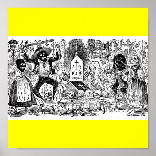 メキシコの死の日。1900年代初頭。 ポスター (正面)