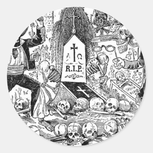 メキシコの死の日。1900年代初頭 ラウンドシール (正面)