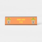 メキシコの死んだスカルカスタム デスクネームプレート (正面)