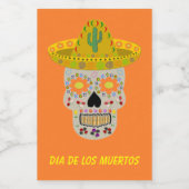 メキシコの死んだスカルカスタム フードラベル (シングルラベル)