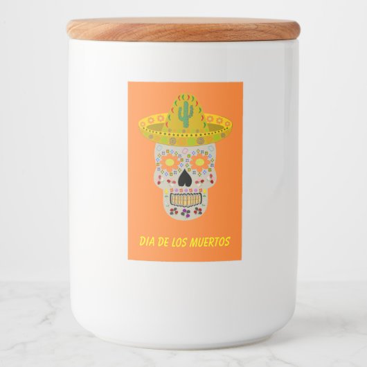 メキシコの死んだスカルカスタム フードラベル (正面)