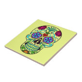 メキシコの死んだスカルセラミックタイルの日4 x 4 タイル (側面)