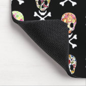 メキシコの死んだスカル マウスパッド (コーナー)