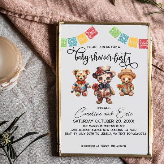 メキシコの死んだハロウィーンの赤ちゃんシャワーの日 招待状