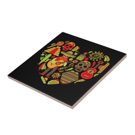 メキシコの死んだメキシコの日 タイル (側面)