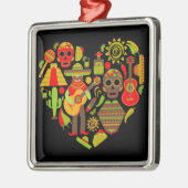 メキシコの死んだメキシコの日 メタルオーナメント (左)