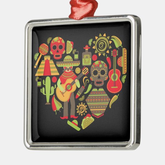 メキシコの死んだメキシコの日 メタルオーナメント (左)