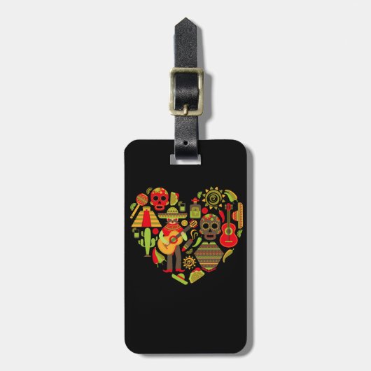 メキシコの死んだメキシコの日 ラゲッジタグ (正面縦)