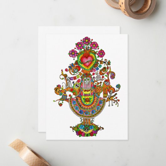 メキシコの死んだ木のノートカードの日 ノートカード (正面/裏面インサイチュ)