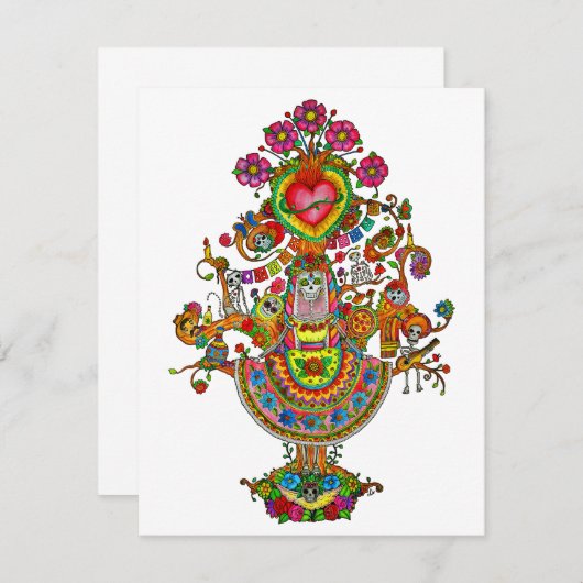 メキシコの死んだ木のノートカードの日 ノートカード (正面/裏面)