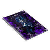 メキシコの死んだ砂糖スカルガールブルー ノートブック (右側)