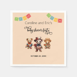 メキシコの死んだ赤ちゃんシャワーの日フィエスタ スタンダードカクテルナプキン