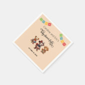 メキシコの死んだ赤ちゃんシャワーの日フィエスタ スタンダードカクテルナプキン (角)