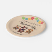 メキシコの死んだ赤ちゃんシャワーの日フィエスタ ペーパープレート (アングル)