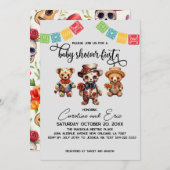 メキシコの死んだ赤ちゃんシャワーの日フィエスタ 招待状 (正面/裏面)