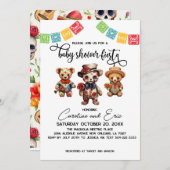 メキシコの死んだ赤ちゃんシャワーの日フィエスタ 招待状 (正面/裏面)