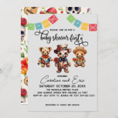 メキシコの死んだ赤ちゃんシャワーの日フィエスタ 招待状 (正面/裏面)