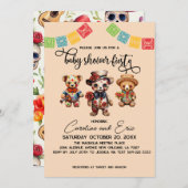 メキシコの死んだ赤ちゃんシャワーの日フィエスタ 招待状 (正面/裏面)