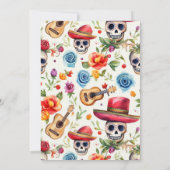 メキシコの死んだ赤ちゃんシャワーの日フィエスタ 招待状 (裏面)