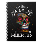 メキシコの死んだ骸骨の芸術死の芸術の直径 ノートブック (正面)