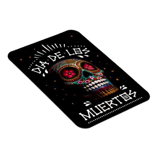 メキシコの死んだ骸骨の芸術死の芸術の直径 マグネット (右側)