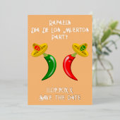 メキシコの死者の日は日付を保存 箔シーズンカード (立ち正面)