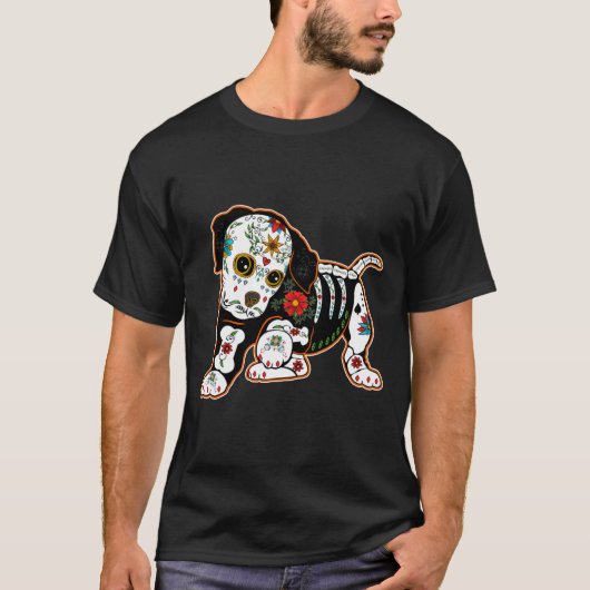 メキシコの死者の日 ボクサーブリーフ 死者の日の政府 Tシャツ (正面)