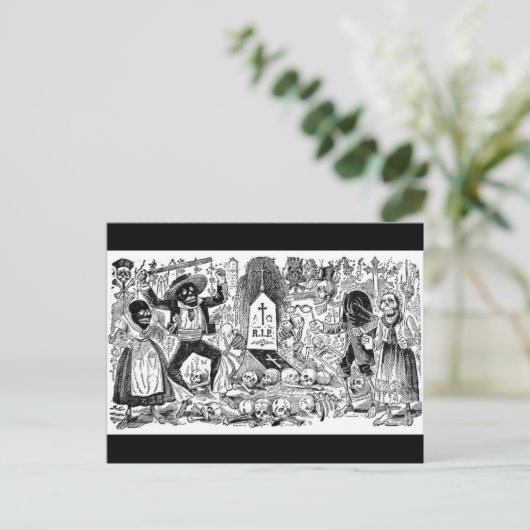 メキシコの死者の日、1900年代初め頃 ポストカード (スタンド正面)