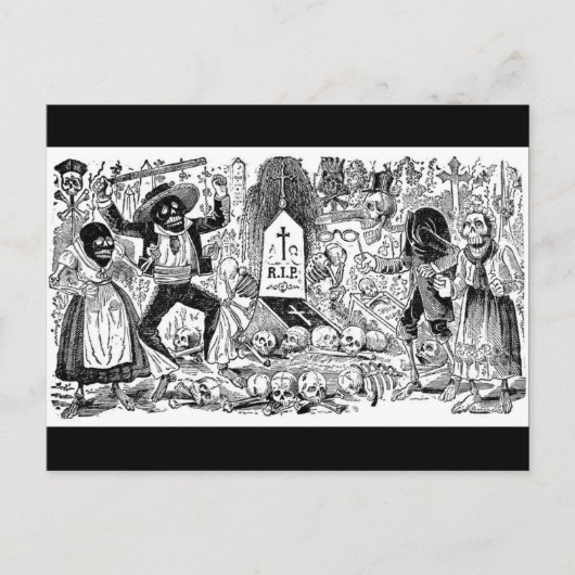 メキシコの死者の日、1900年代初め頃 ポストカード (正面)