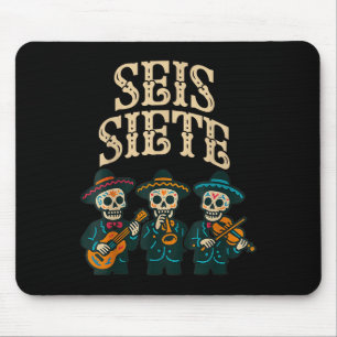 メキシコの死者の日 67 6 7 面白いTシャツ マウスパッド