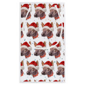 メキシコの毛のない犬がクリスマススターを育てる スモールペーパーバッグ (裏面)