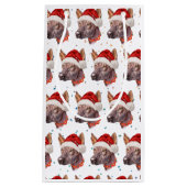 メキシコの毛のない犬がクリスマススターを育てる スモールペーパーバッグ (正面)