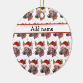 メキシコの毛のない犬がクリスマススターを育てる セラミックオーナメント (左)