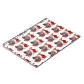 メキシコの毛のない犬がクリスマススターを育てる ノートブック (左側)