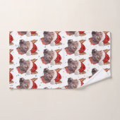 メキシコの毛のない犬がクリスマススターを育てる ハンドタオル (ハンドタオル)