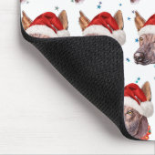 メキシコの毛のない犬がクリスマススターを育てる マウスパッド (コーナー)